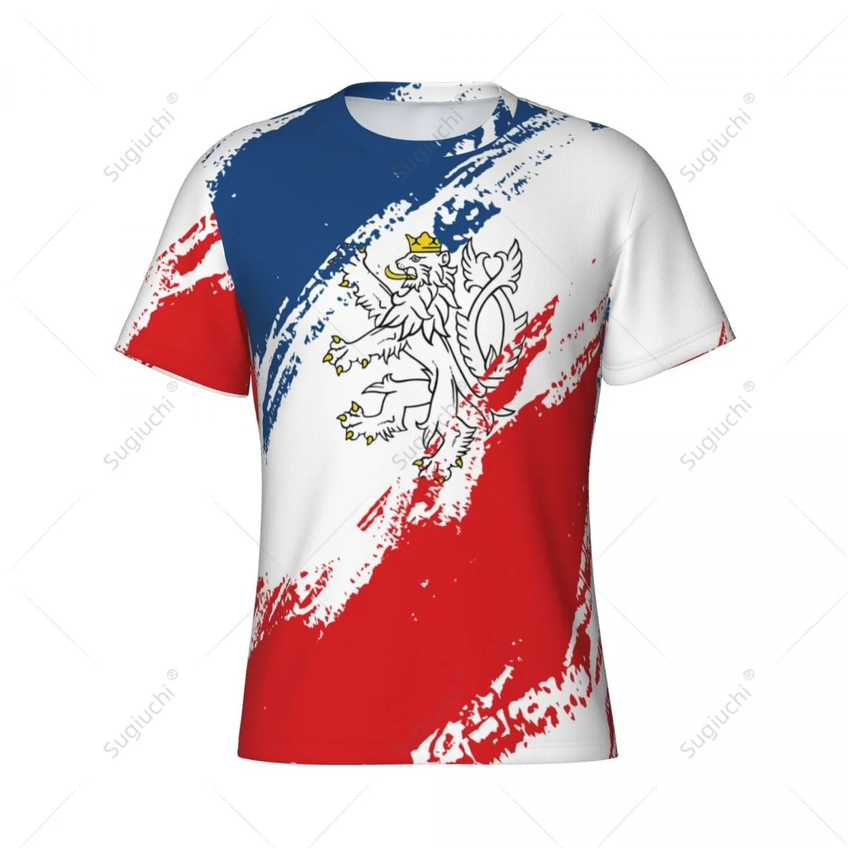 Custom Name Nunber Czech Republic Flag Color Men Tight Sports T-shirt Women Tees jersey For Soccer Football Fans