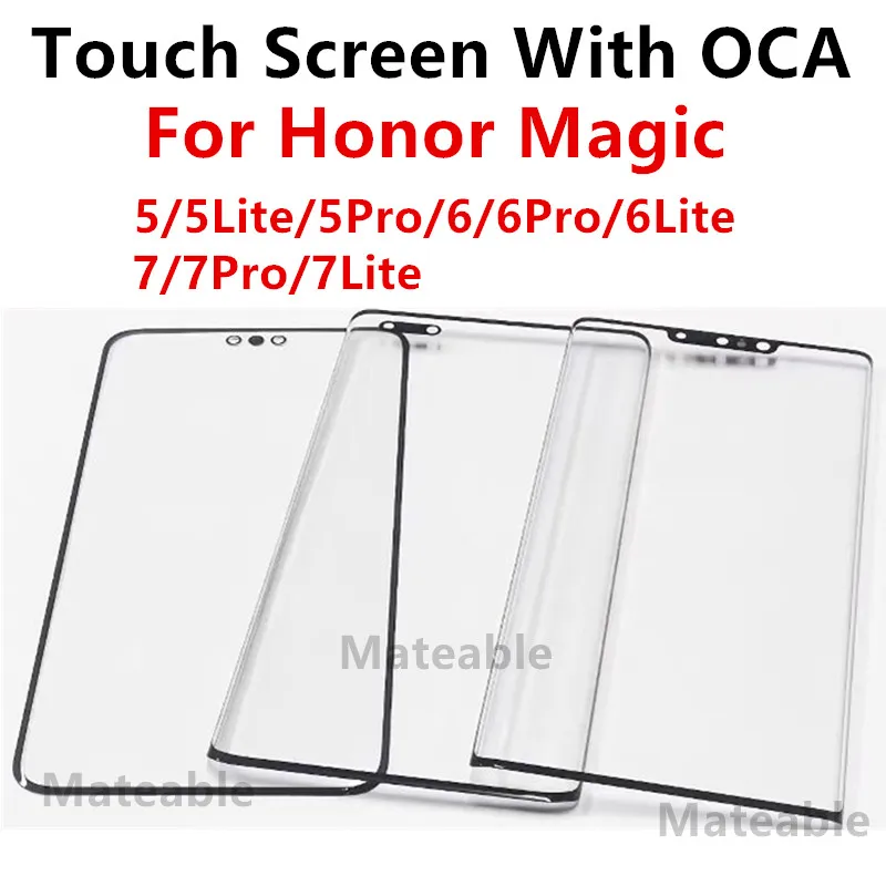 Outer Screen For Honor Magic 7 7Lite 6 Pro 5 Lite Touch Panel LCD Display Front Glass Cover Repair Parts + OCA