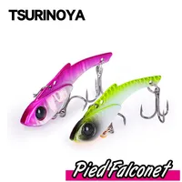 TSURINOYA Light Game Metal VIB PIED FALCONET 34.5mm 3.5g Winter Fishing Bladed Vibrations Trout Ajing Fishing Bait Finesse Lure