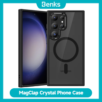 Benks MagClap Crystal Phone Case for Samsung S24 Ultra S24+ All-Inclusive Trendy Case MagSafe Compatible