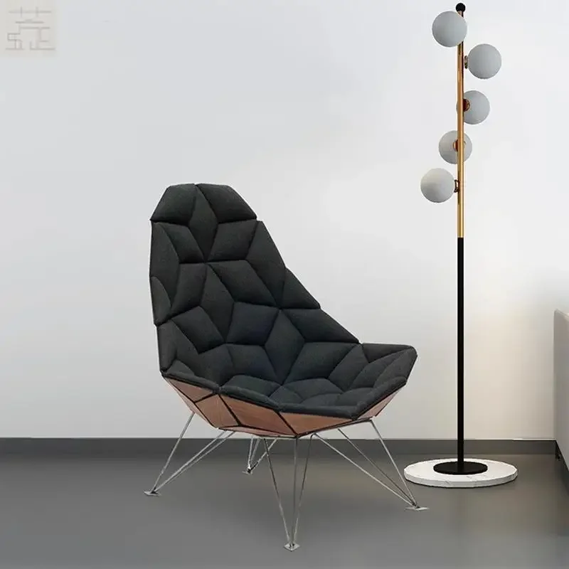 Nordic creative chair, designer fiberglass square chair, negotiate leisure