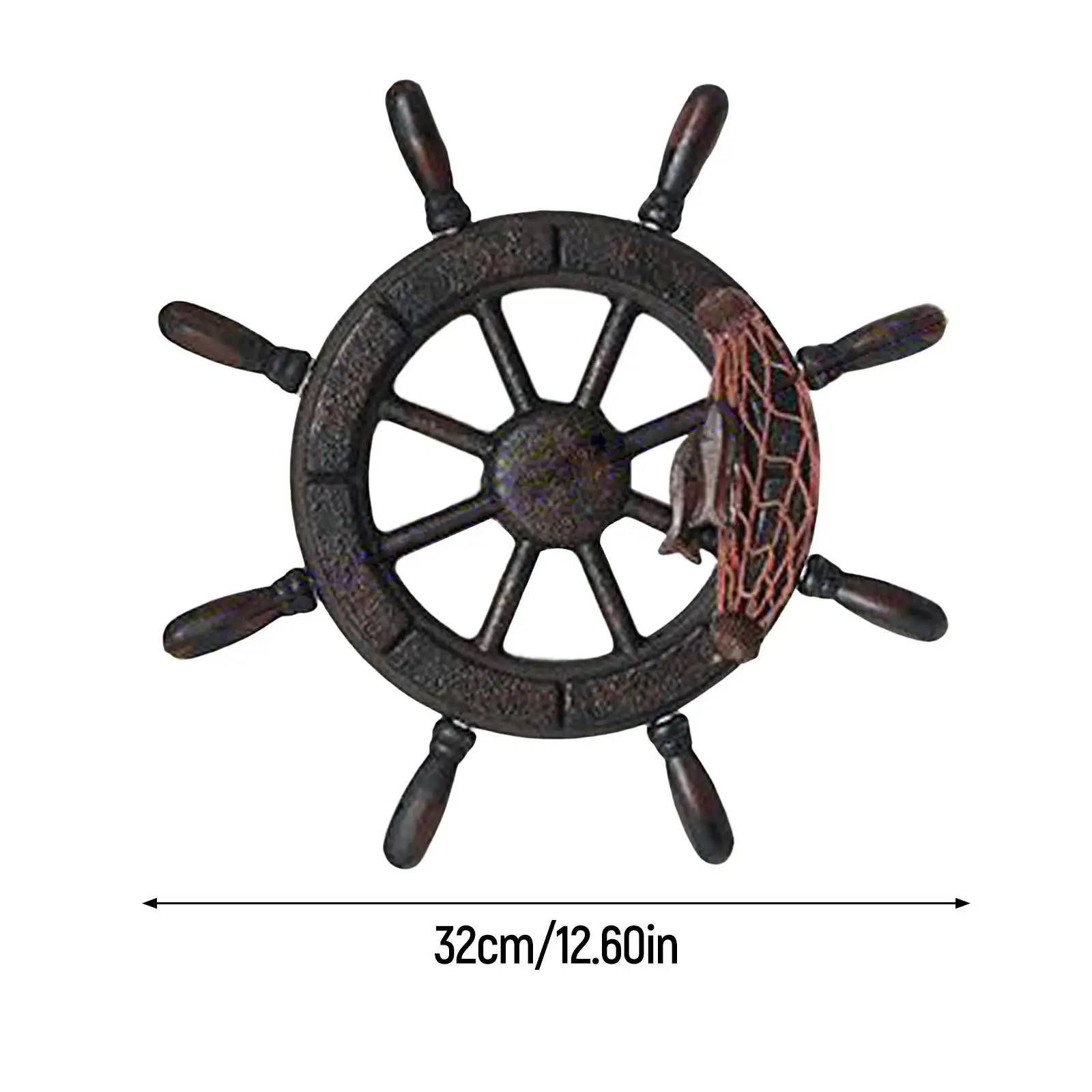 Classic Nautical Ship Wheel for Wall Display in Maritime Theme