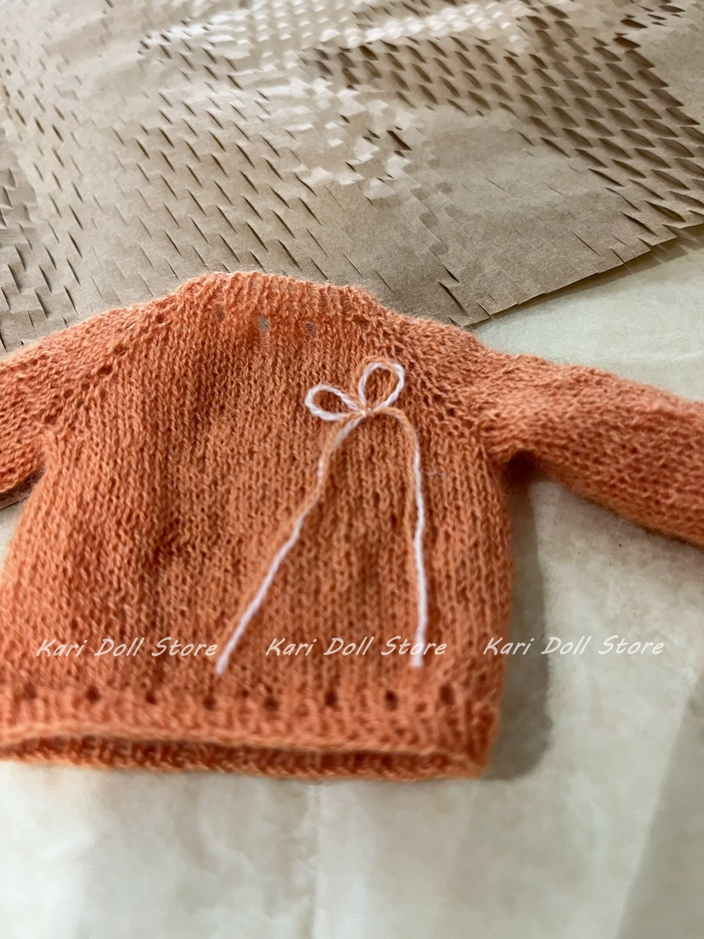 

Kari Doll Clothes and skirts 2026 Hand-knitted apricot-colored sweater for Landazz Landoudou Doll