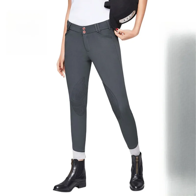 

Butterfly wing breeches half leather high elastic breathable comfortable equestrian equipment women