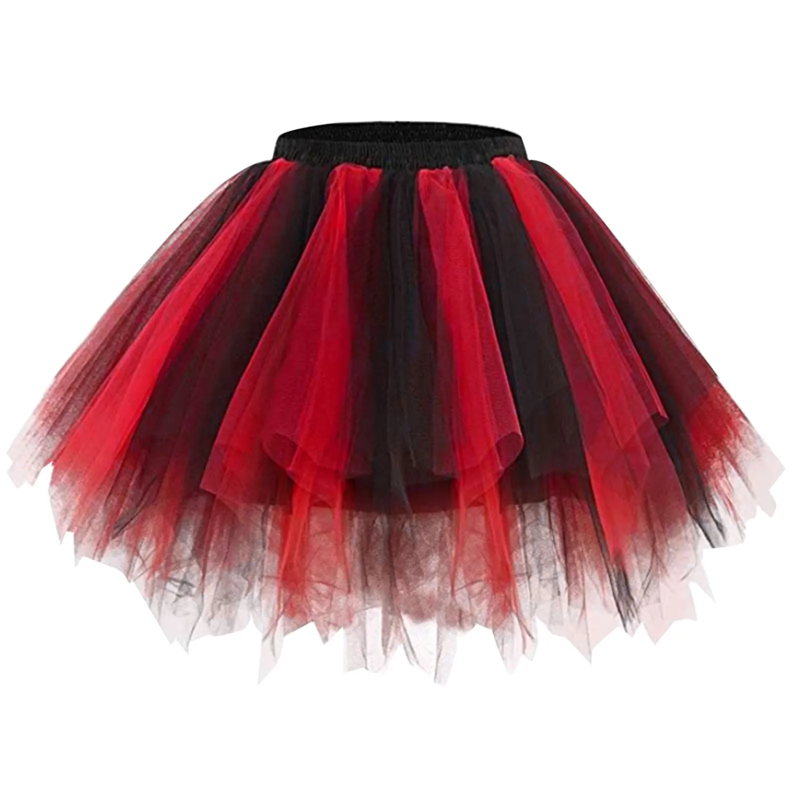 

Women'S Candy Color Multicolor Skirt Support Half Body Puff Petticoat Colorful Short Skirt Rainbow Women'S Princess Petticoat