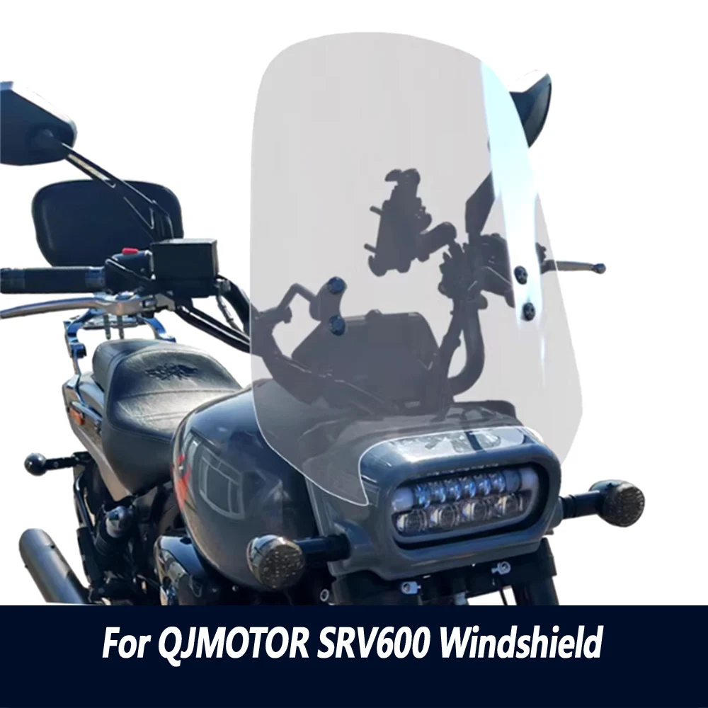 For QJMOTOR SRV600 windshield modification square lampshade design exclusive for front windshield windshield plate guide cover