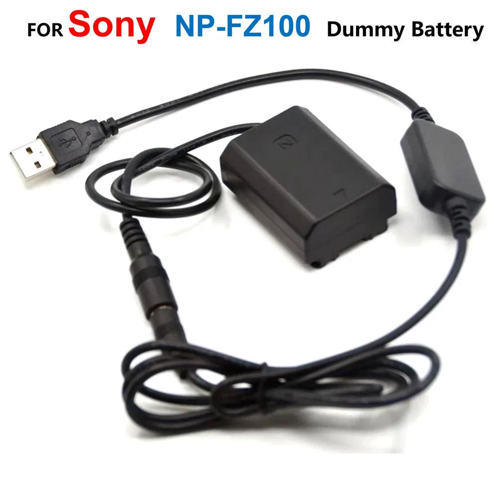 

NP-FZ100 VG-C3EM Dummy Battery+Power Bank 5V USB Cable Adapter For Sony Alpha A9 A7RM3 A7RIII A7M3 ILCE-9 A6600 A7M4 Camera