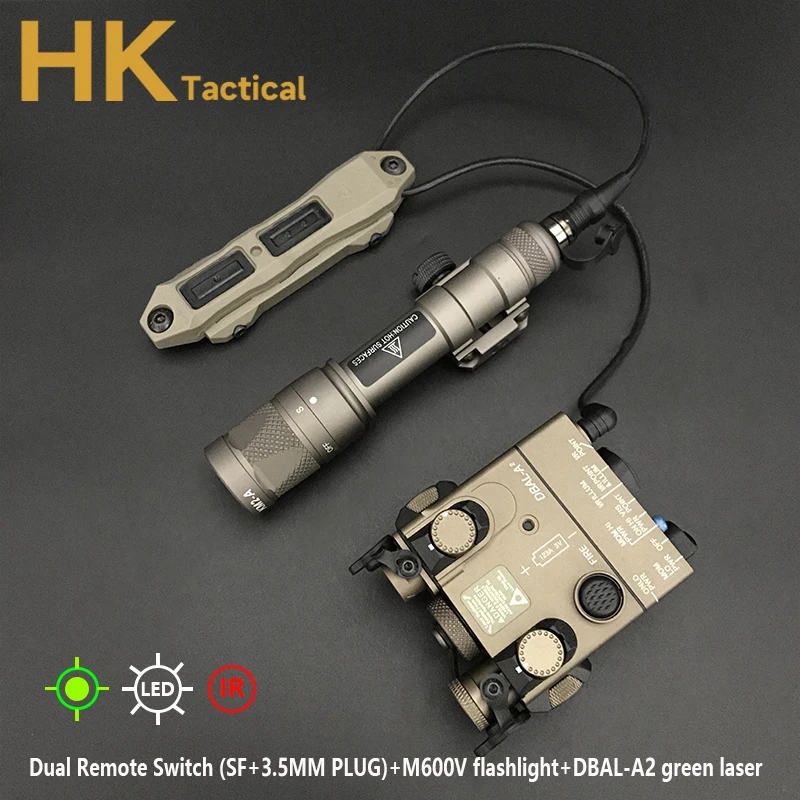 Imagem -04 - Tacital Airsoft M600v Lanterna Caça Arma Luz com Sotac Dbal-a2 ir Iluminação Laser Verde Vermelho Led Luz Branca Visão Laser