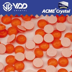 VDD 287 M Red Orange ACME+Series Glass Rhinestones Hotfix Crystal Flatback Iron On Glitter Strass Stones Clothes Decorations