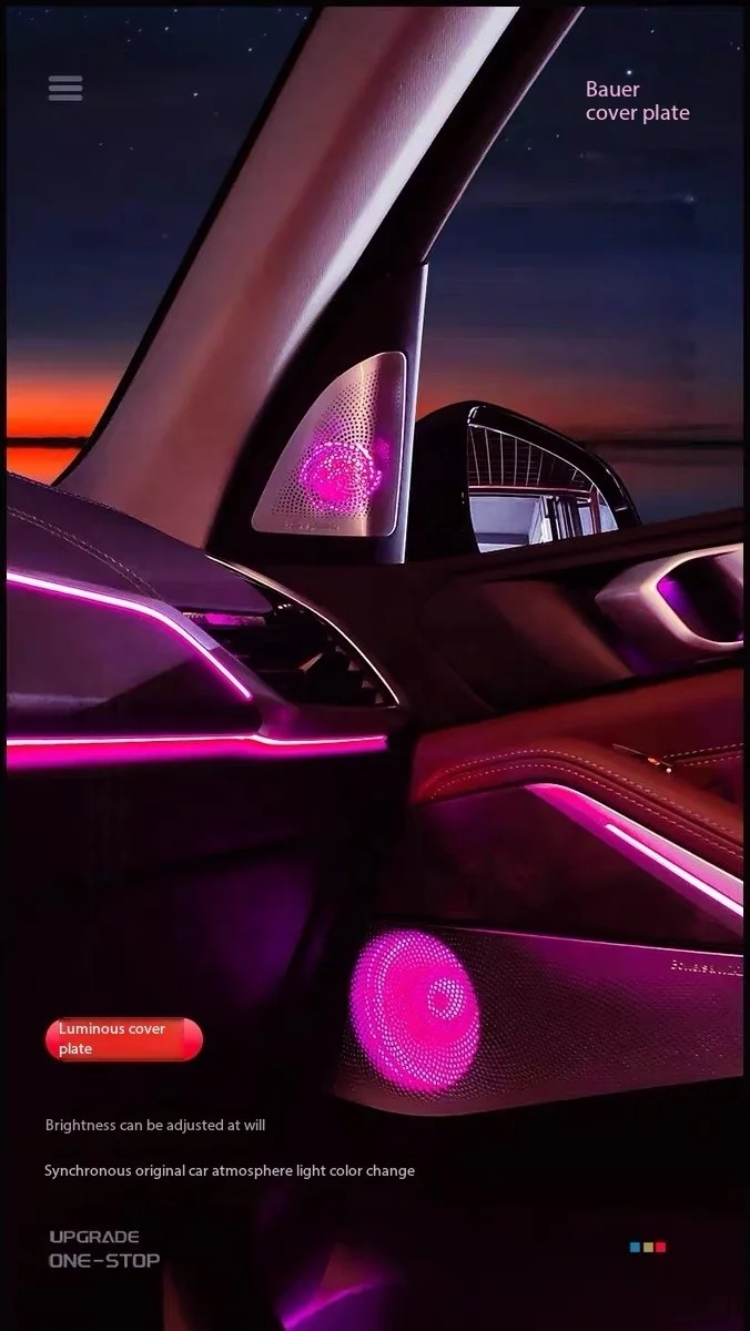 Roof Star Pattern Night Light Film Symphony Ambient Light Car Interior Decor for X6 G06 view 2