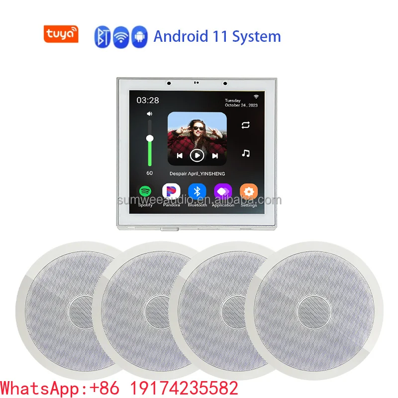 Android 11 System  86NOEM Tuya Smart Home Wall Amplifier WiFi Alexa Control Remote Control Your Kinds of TUYA Smart Amplificador