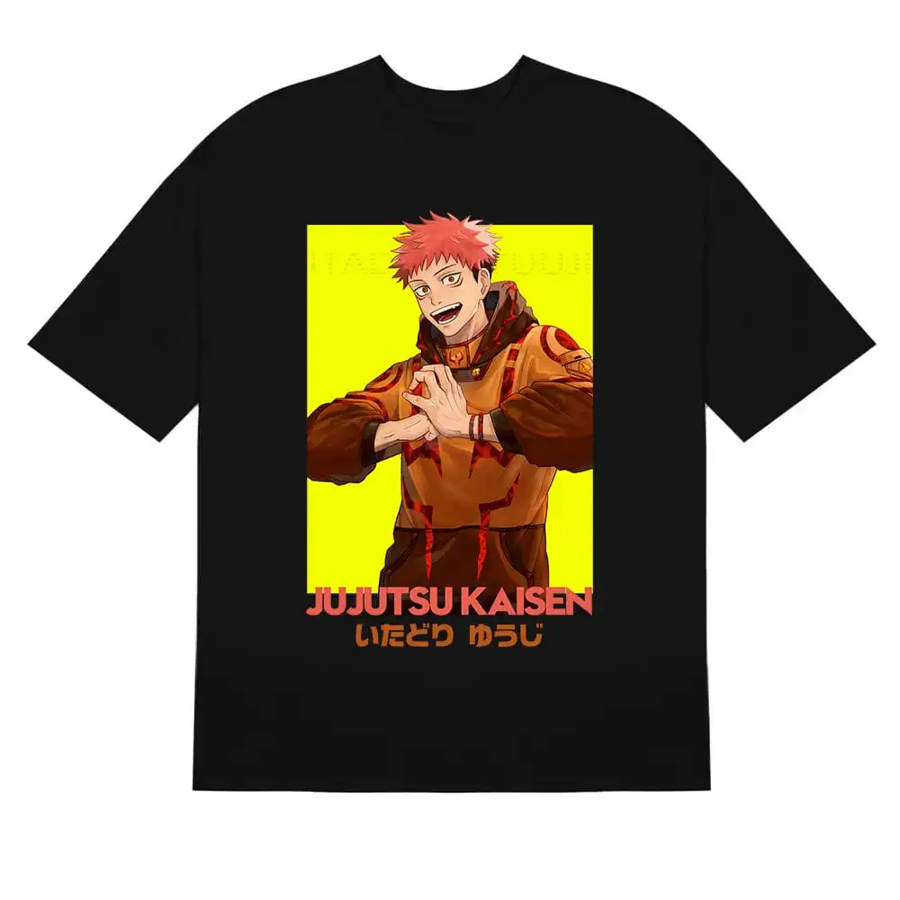 Itadori Yuji Jujutsu Kaisen T-Shirt - Yellow Design