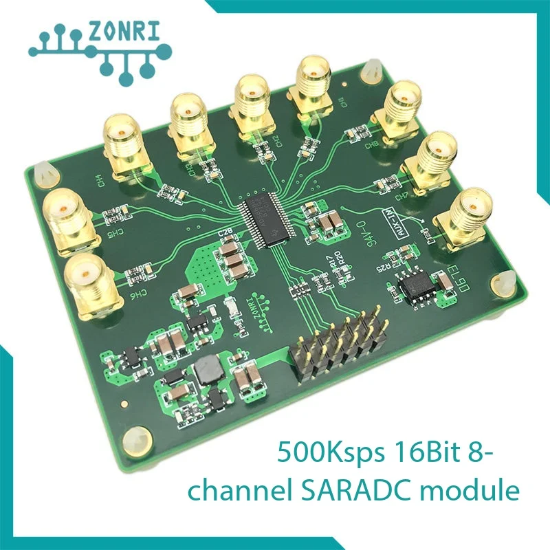ADS8688 16Bit/500Ksps Single/Bipolar Input 8 Channel SAR/ADC data collection module