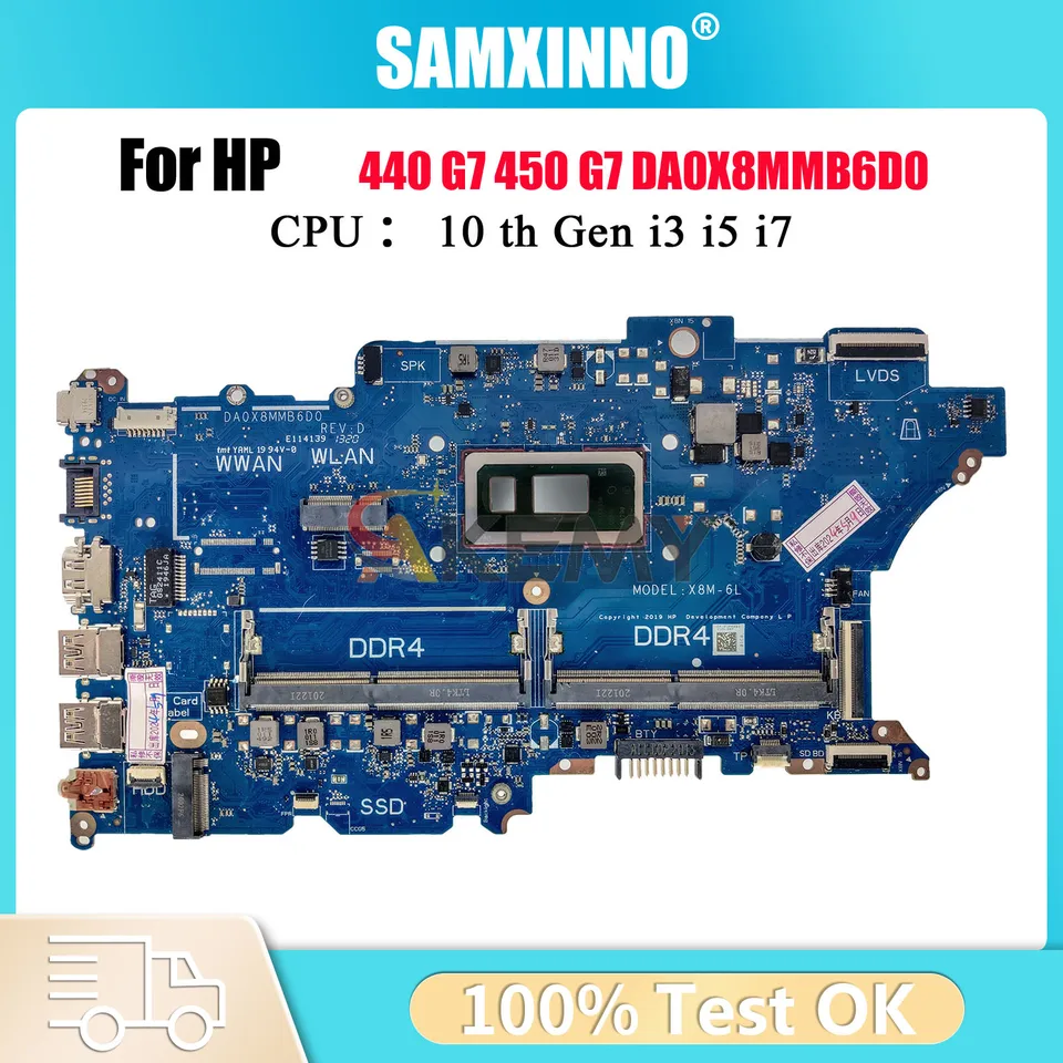 HP ProBook 440/450 G7 Motherboard DA0X8MMB6D0