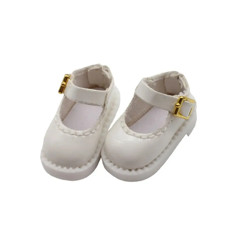 1Pair PU Leather ob11 Doll Sandals Round Toe 2.7*1.3cm 12 BJD Doll PU Shoes Cute Mini OB11 Princess Shoes Clay Dolls