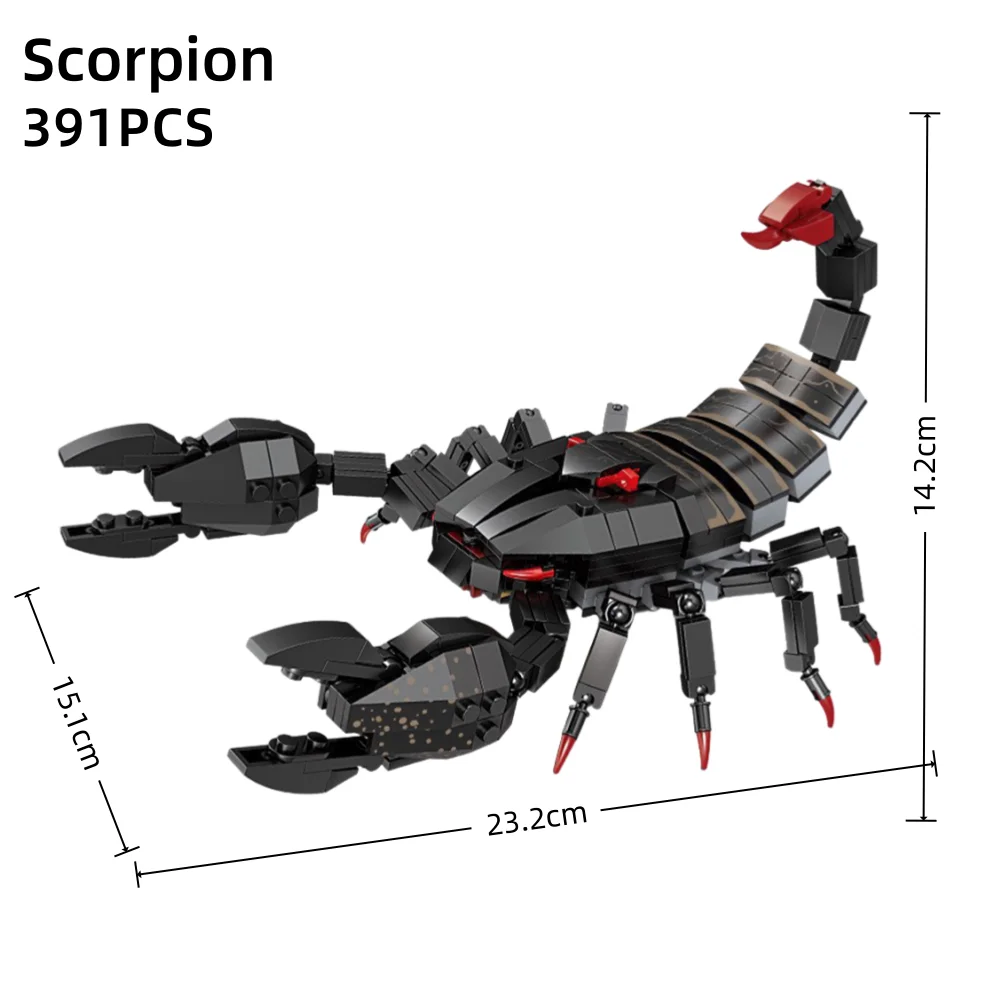 

MOC Scorpion Model Building Blocks Kit DIY Insect Animal Figure Educational Toy Gift for Kids Collectors Simulation Model