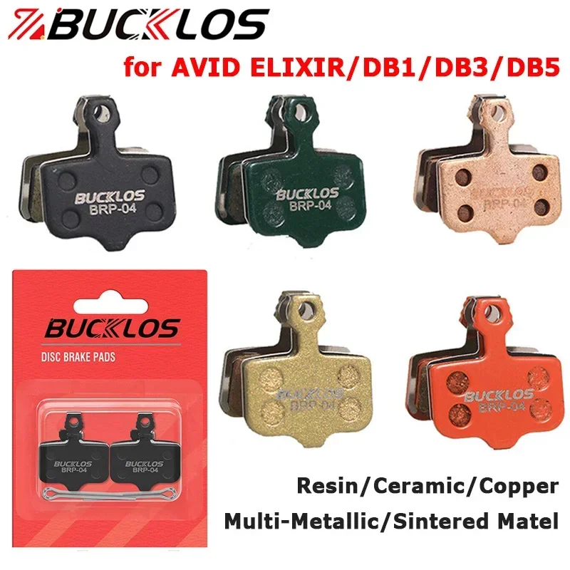 

BUCKLOS Resin Bicycle Disc Brake Pads for Avid Elixir E1/3/5/7/9 Bike Hydraulic Disk Brake Pad Ceramic Bike Brake Pad Cycle Part