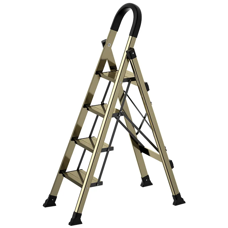 

Household Herringbone Ladder Multifunctional Telescopic Folding Ladder Thickened Safety Indoor Household Ladder