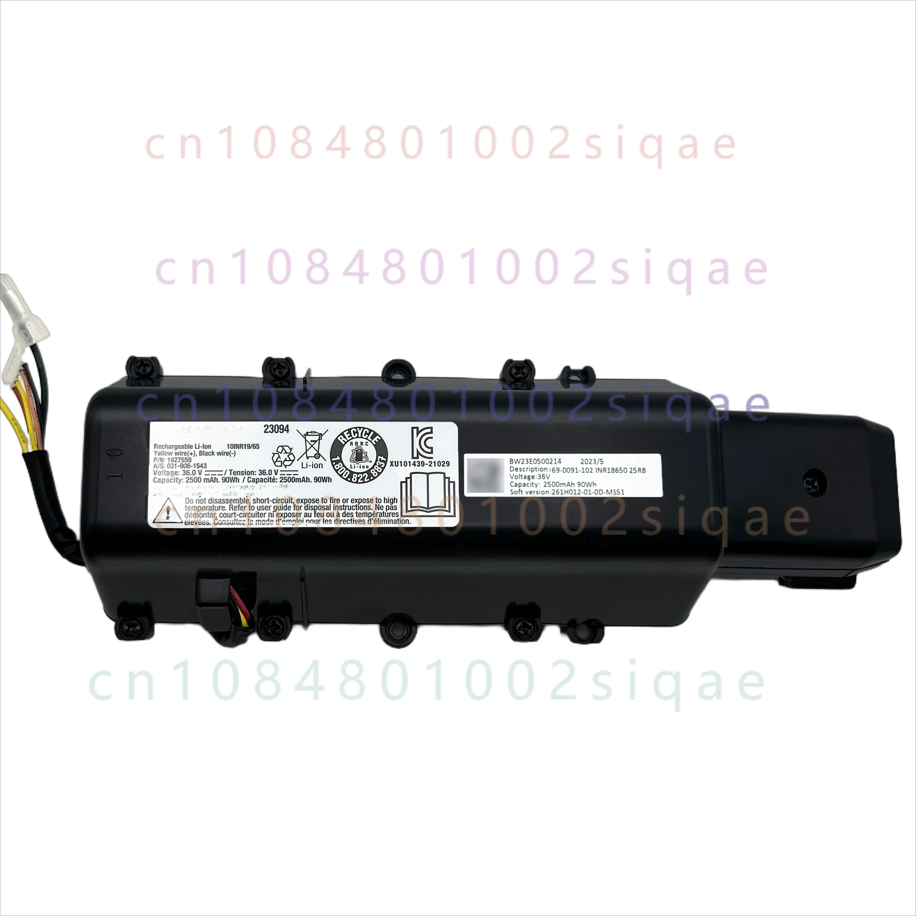 For bissell wireless floor washer battery 2582z/2855z/2551neutral 36v 2500mah