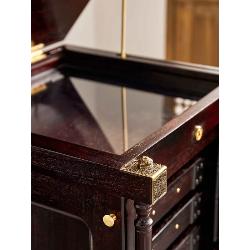 Floor-to-ceiling treasure storage cabinet, solid wood tea cabinet, Wenwan jewelry locker