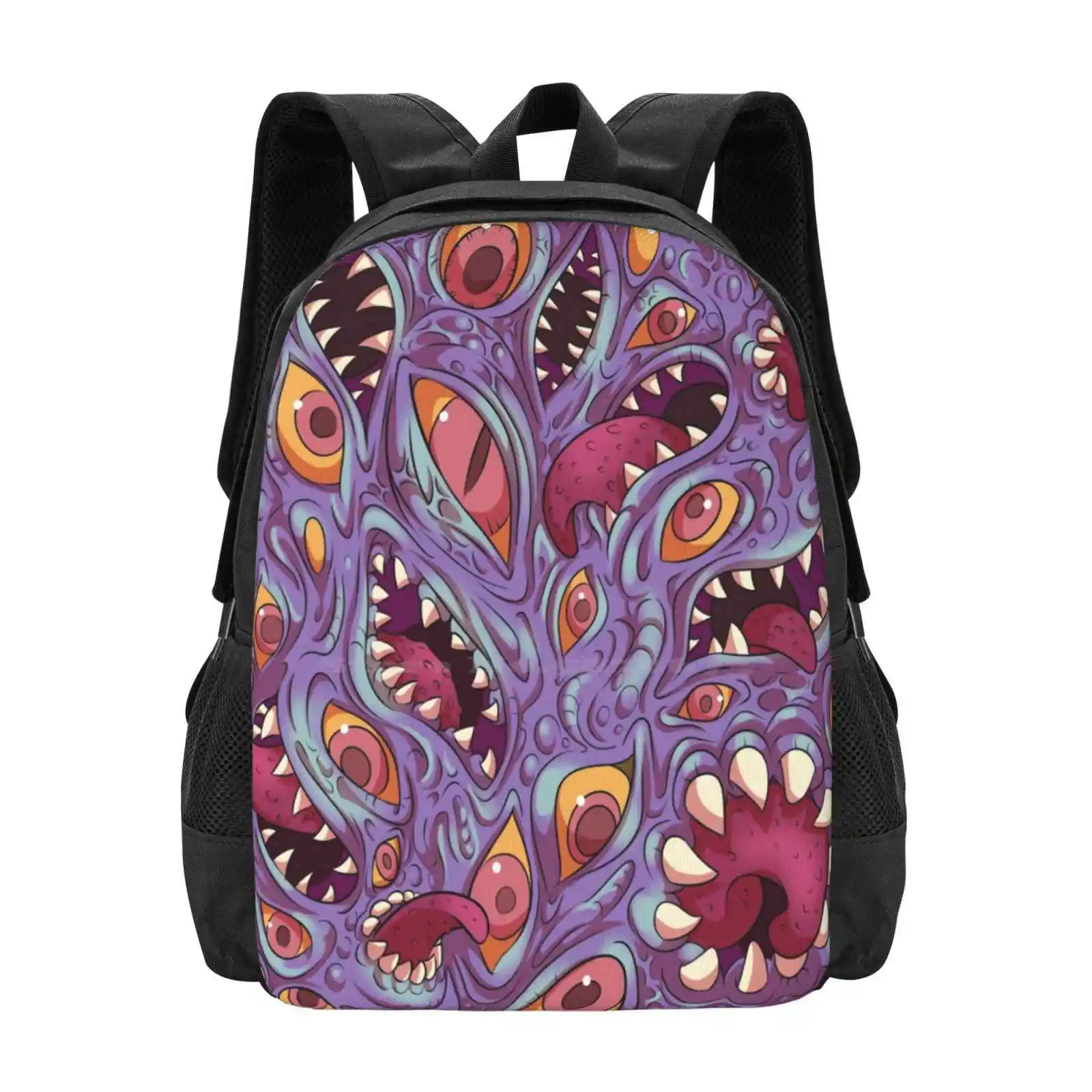 Lovecraftian Pattern Hot Sale Schoolbag Backpack Fashion Bags Lovecraftian Eldritch Horror Cthulhu Mythos Shoggoth Texture Eyes