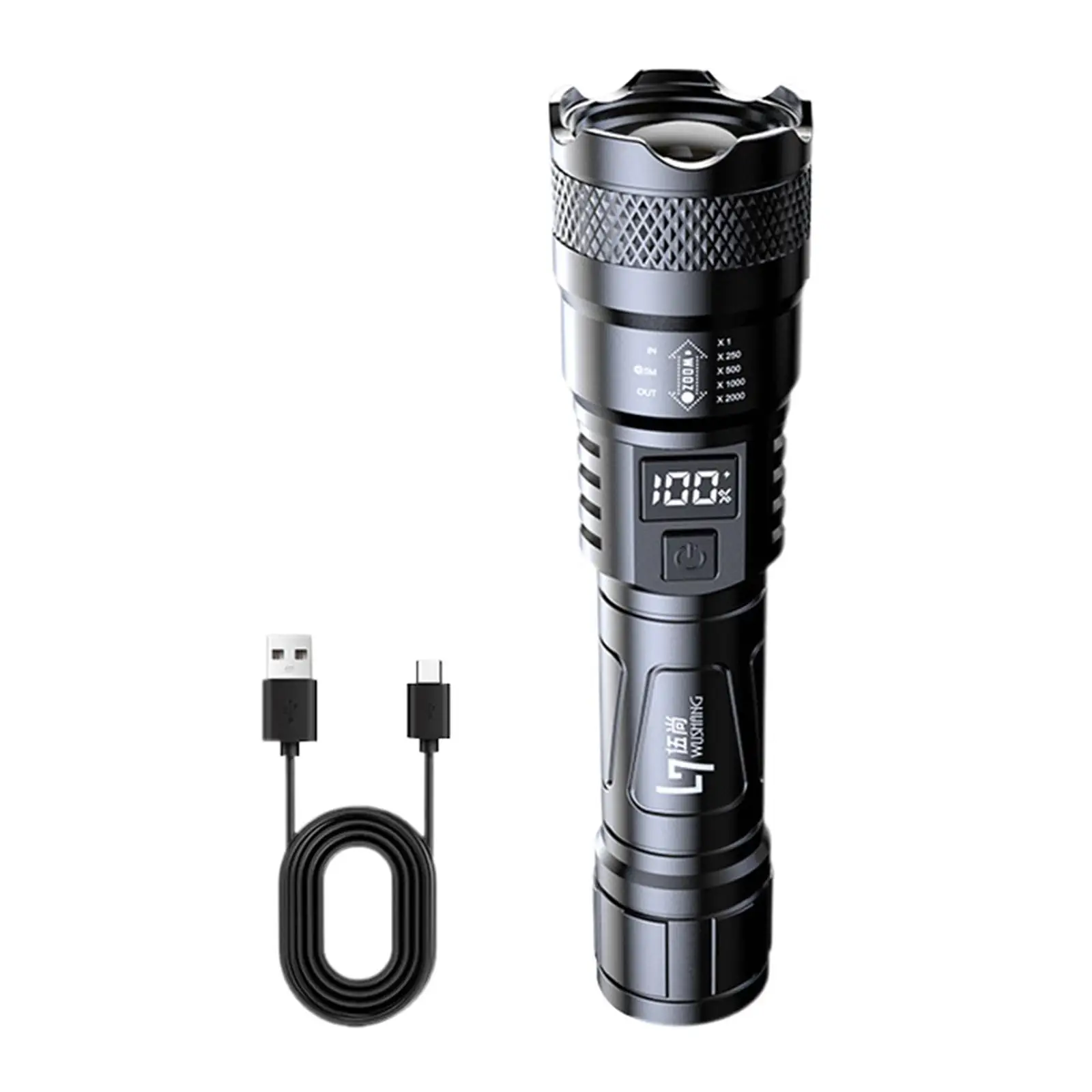 LED Flashlight Waterproof Compact Camping Torch for Power Cuts Home Travel