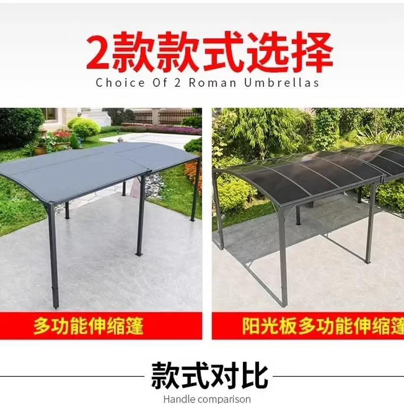 For Mobile Garage Carport Parking Shed Household Awning Tent Villa Courtyard Outdoor Telescopic Sun Shade Canopy Waterproof