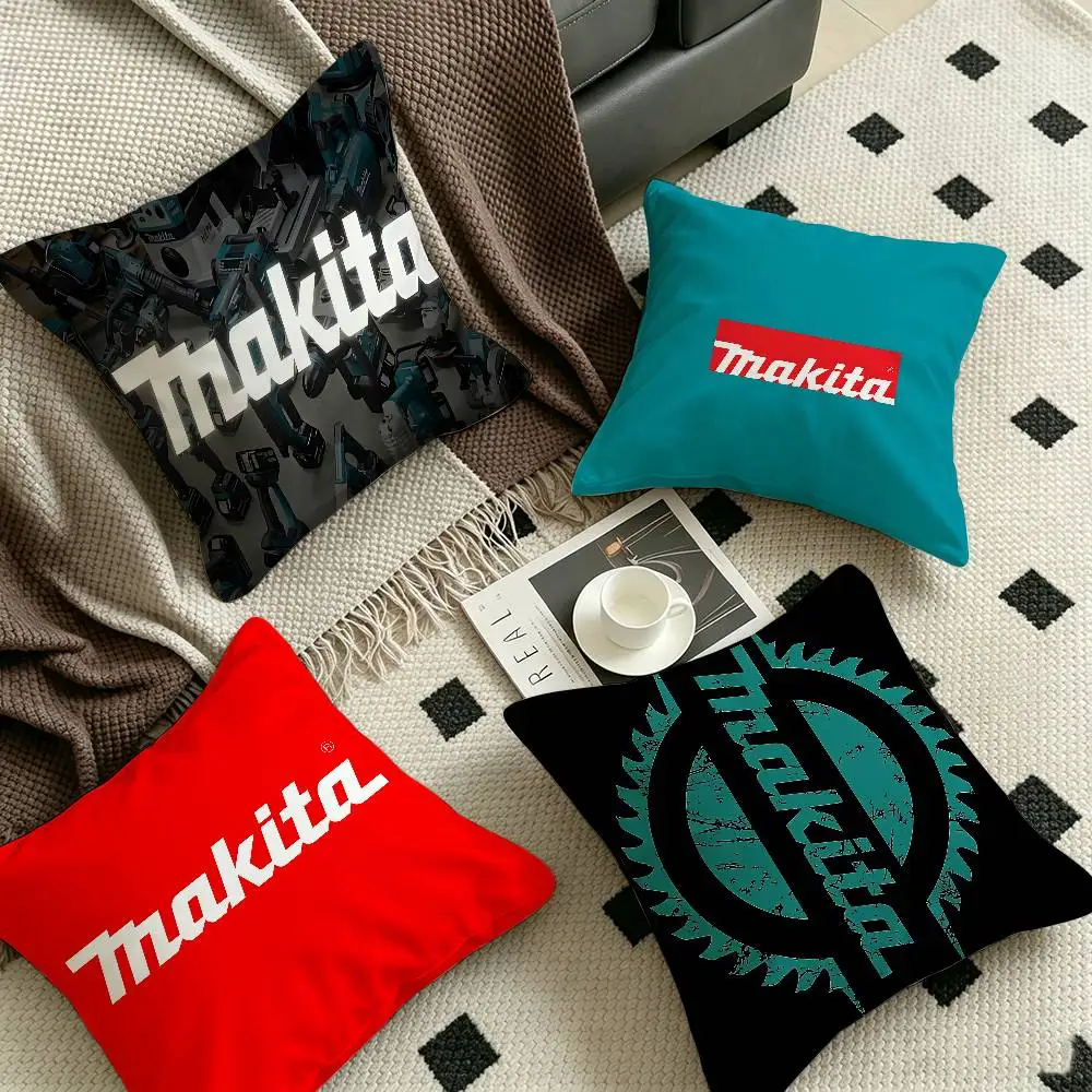 M-Makitas Tool Logo Pillow Gift Home Office Decoration Pillow Bedroom Sofa Car Cushion CoverPillow Case