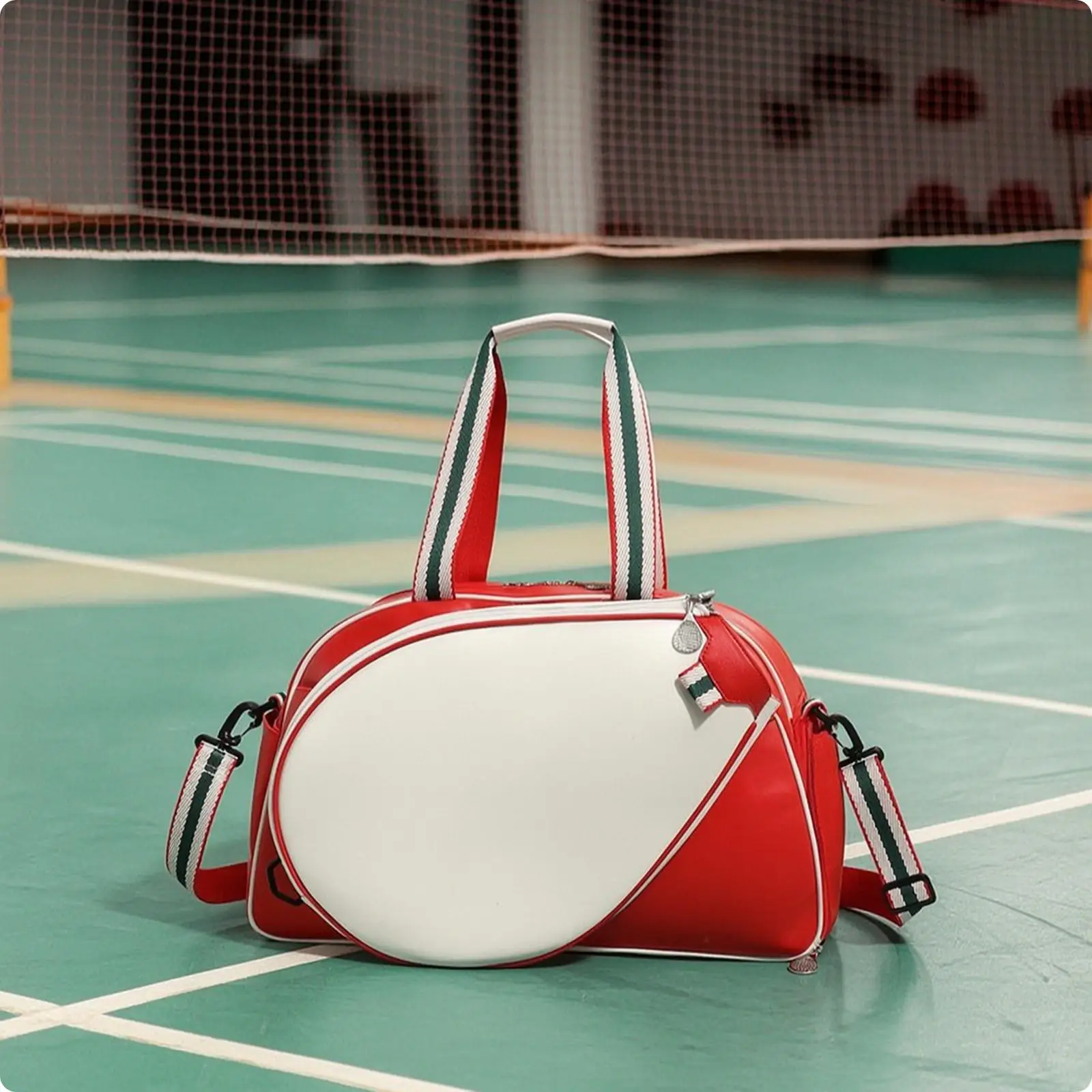 Waterproof Sports Pack PU Polyester Sports Tote Rounded Rectangular Racket Bag for Tennis and Racquet Sports
