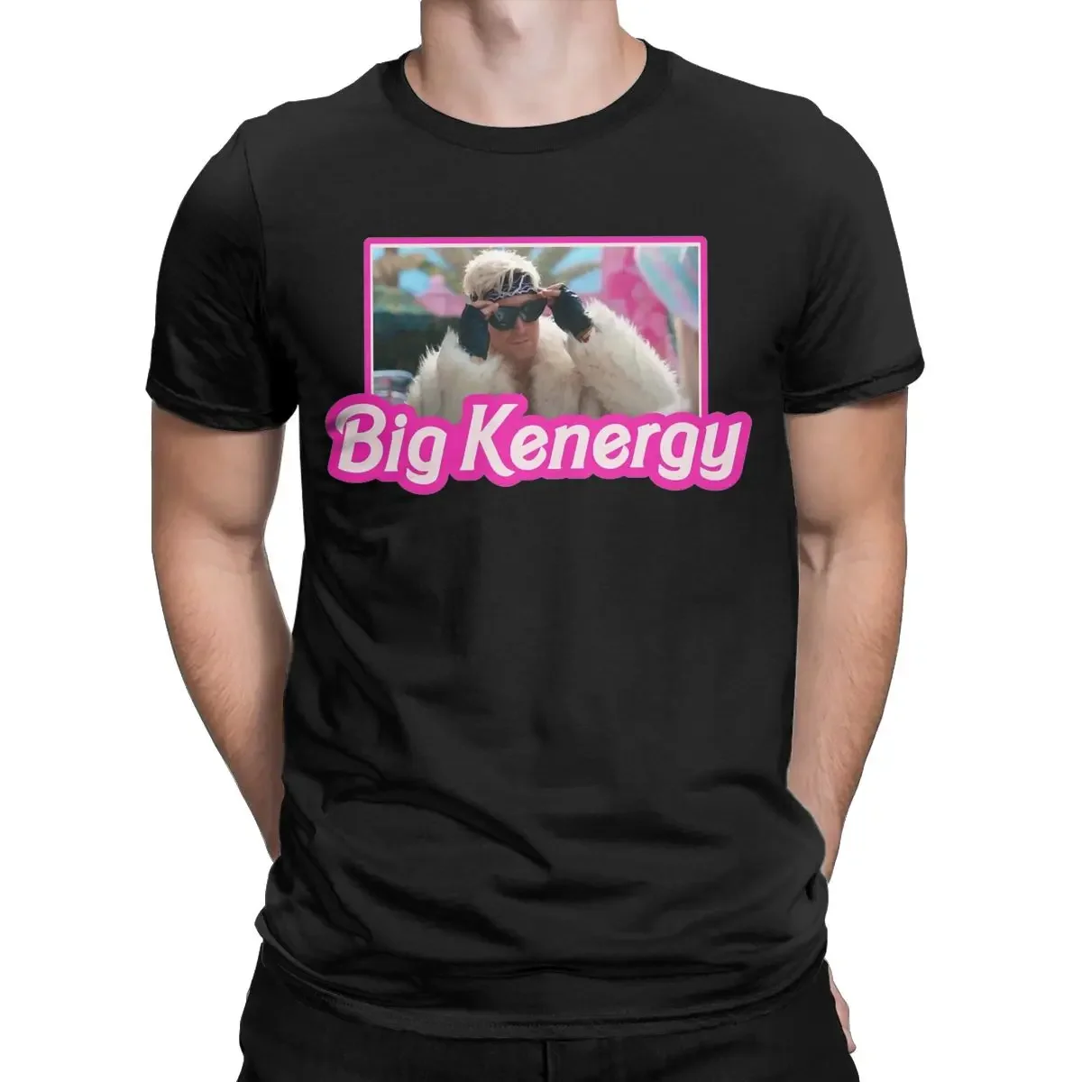 100% Cotton Tee Shirt Crew Neck Short Sleeve T Shirt Adult Clothes Big Kenergy Kenough T-Shirt Men Ryan Gosling Leisure