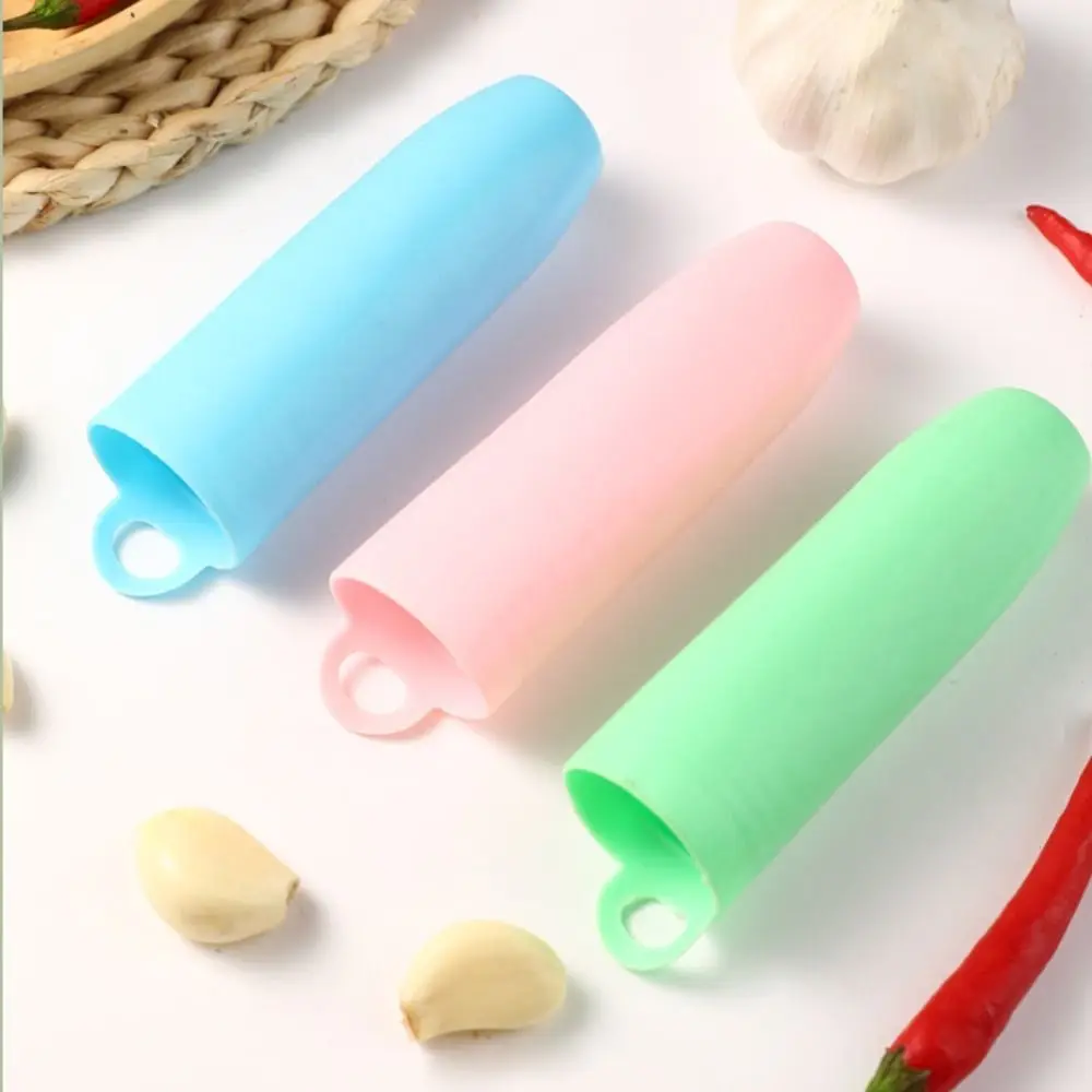 Creative Silicone Garlic Peeler Manual Convenient Garlic Peeling Tools Blue Gadgets Garlic Roller Stripper Household