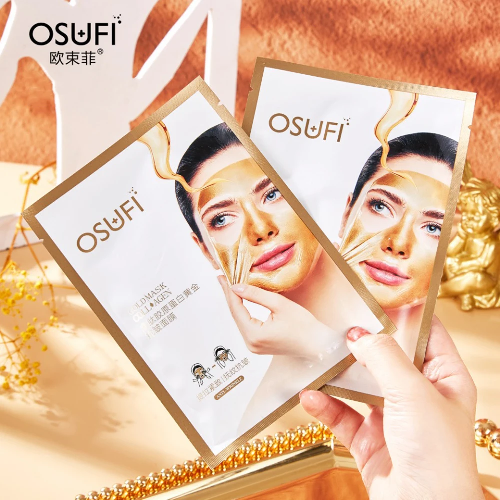 OSUFI Polypeptide Collagen Gold Anti Wrinkle Facial Masks Firming Soothing Repair Facial Care Face Mask Korea Skincare Products