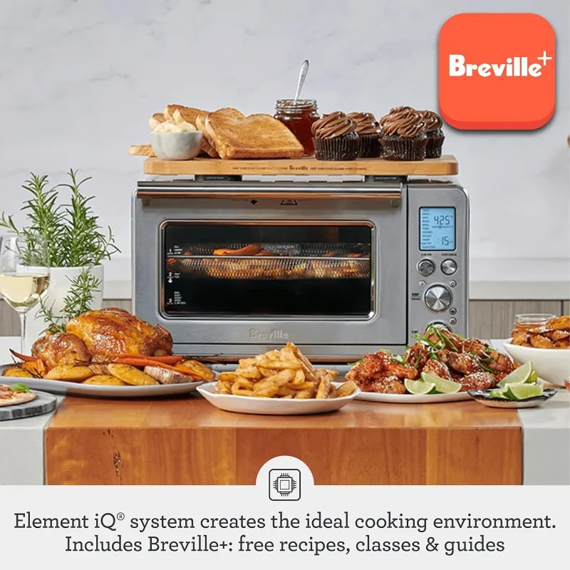 Breville the Smart Oven® Air Fryer, Convection Countertop Oven, Air Fryer Toaster Oven Combo, BOV860DBL, Damson Blue