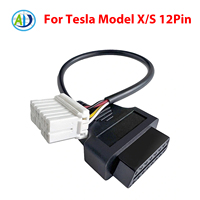 OBD2 Cable For Tesla Model X 12 Pin Connector OBD Diagnostic Adapter For Tesla Model S 12 Pin to 16 Pin OBDII Diagnostic Tool