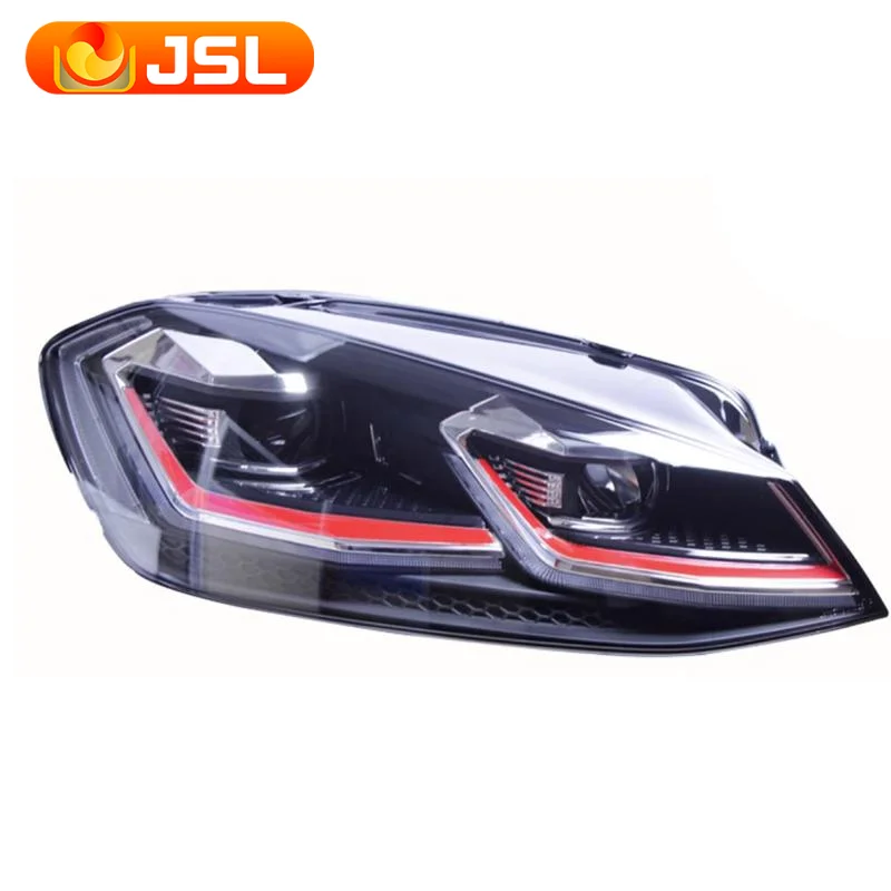 Headlights Dynamic Steering Signal Headlight 7.5 For Volkswagen Golf Mk7 LED DRL Dual Beam Projector 2013-2016