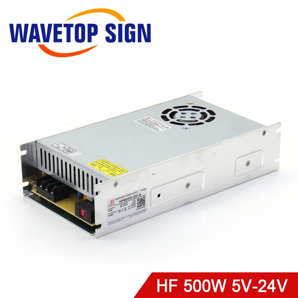 WaveTopSign Switching Power Supply HF500W-QV-A Output 24V15A 15V5A 5V5A Triple Output for Laser Marking Machine