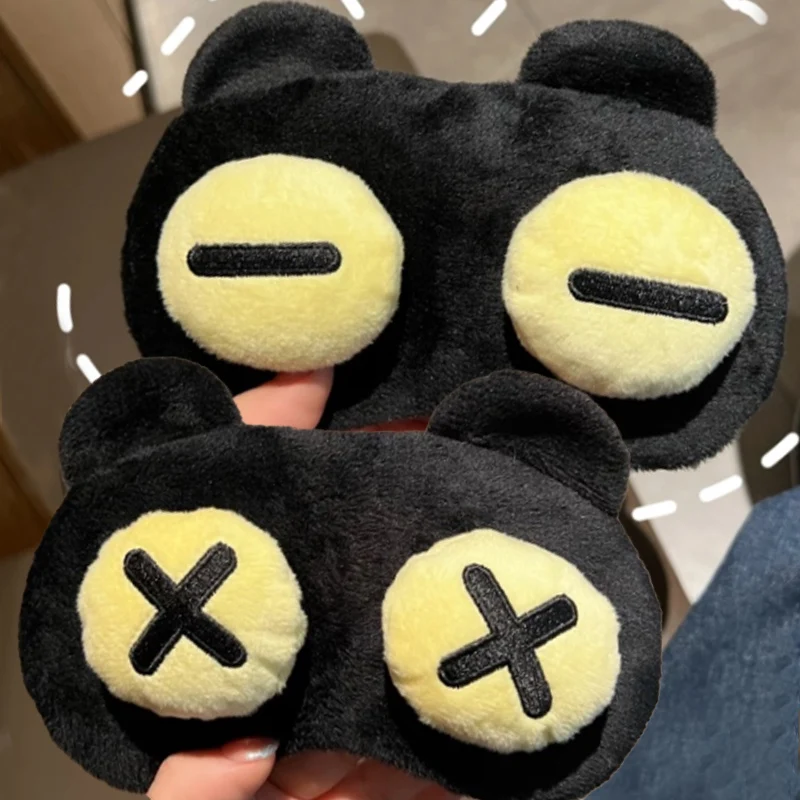 Máscara de ojos 3D de dibujos animados, ojos calmantes para dormir, fatiga, compresa cálida, Unisex, cómoda, ajustable, bloqueo de luz, máscaras para ojos