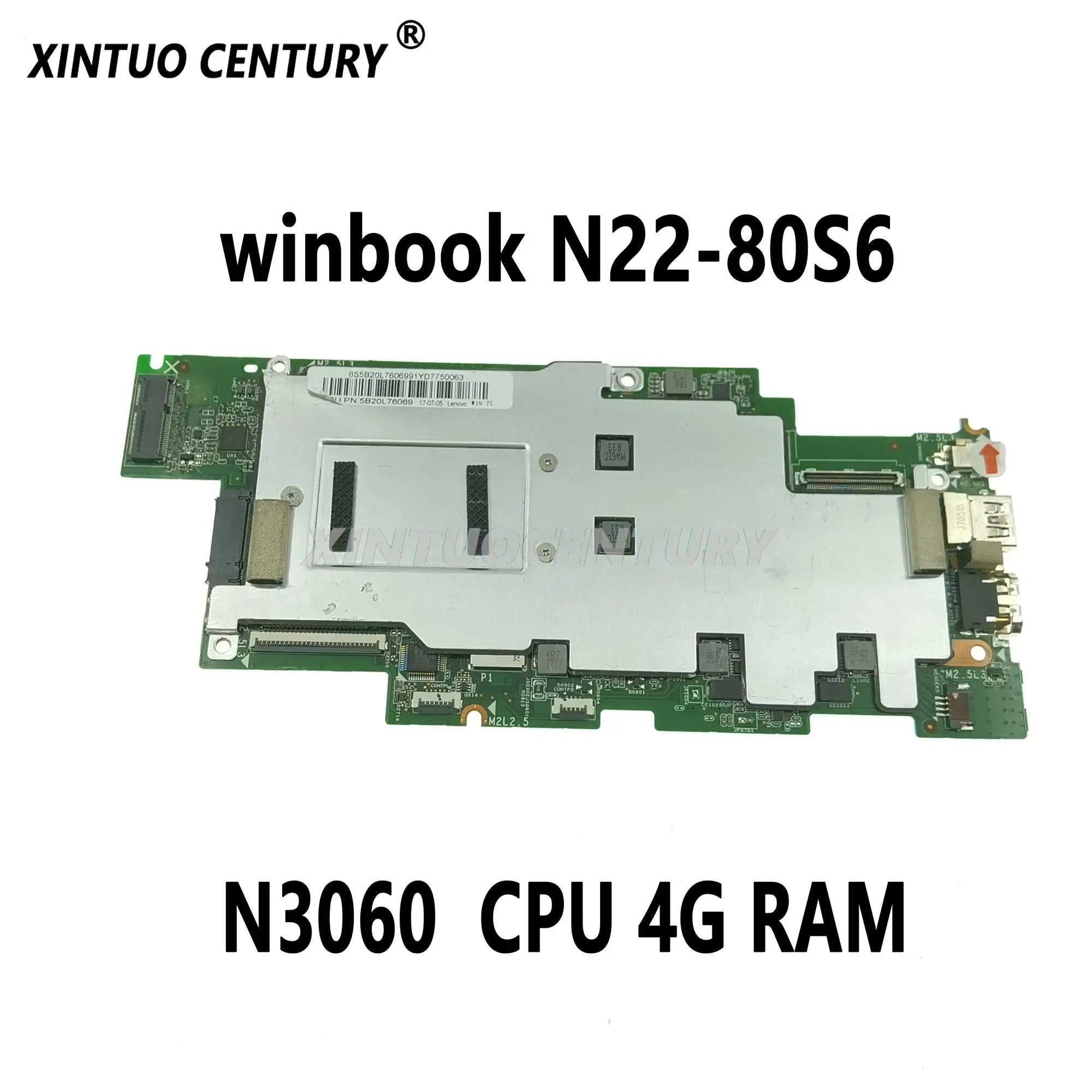 

5B20L76069 PC motherboard for Lenovo winbook N22 N22-80S6 motherboard 1503B-01-01 with N3060 CPU 4G RAM 100% tested