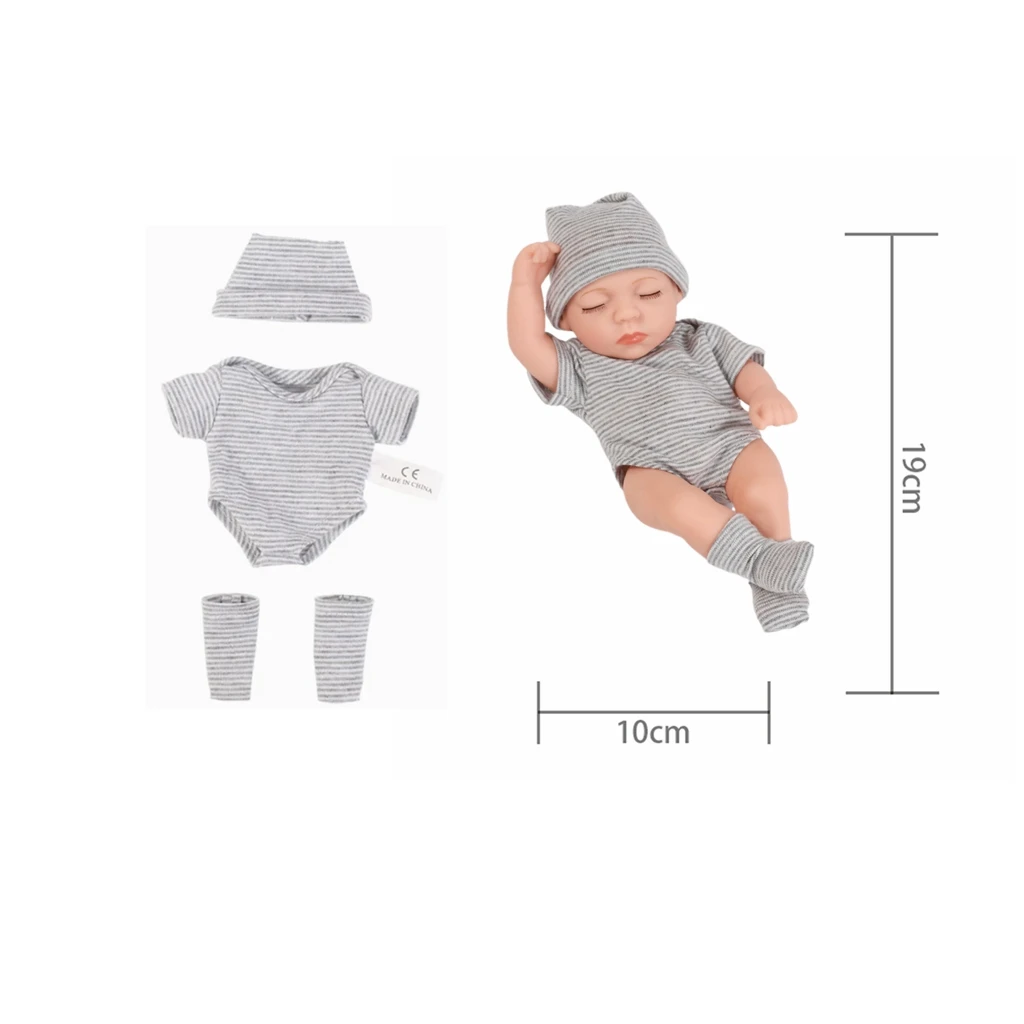 Doll Clothes for 8Inch 20cm Baby Dolls DIY Doll Accessories for Reborn Baby Dolls Sweater Jumpsuit Clothes for Mini Newborn Doll