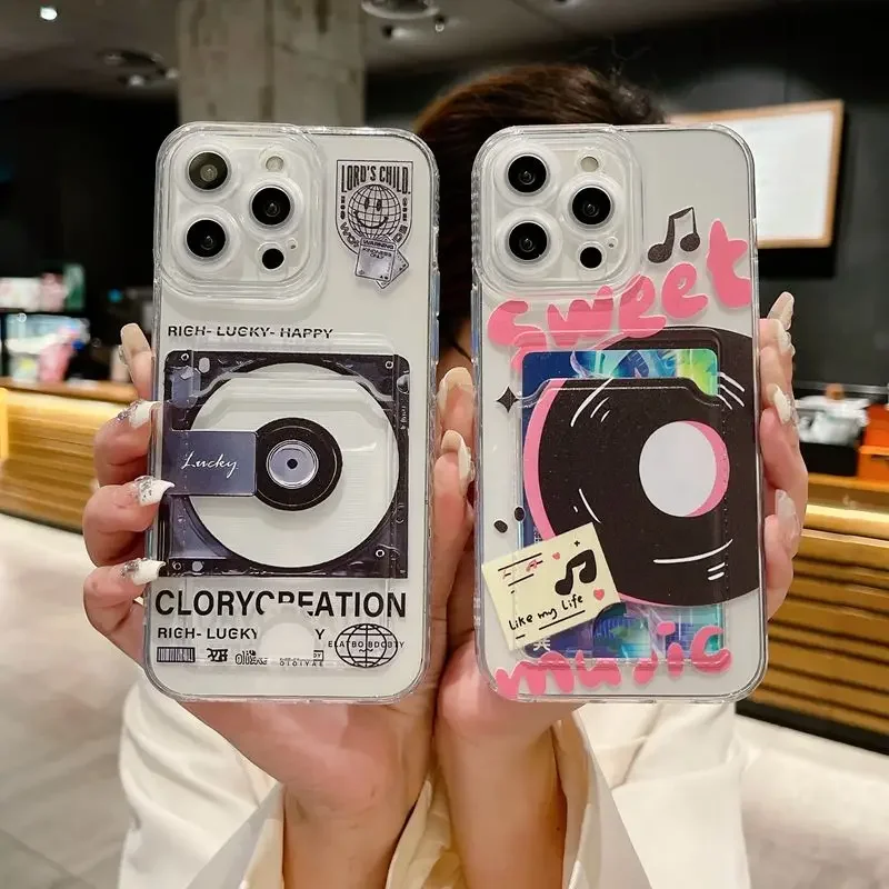 Retro CD Record Cardกระเป๋าโทรศัพท์สําหรับSamsung Galaxy M55 M35 M15 M54 M14 M04 M53 M33 M23 M13 M52 5G M32 M22 M11 M21 M31Sฝาครอบ