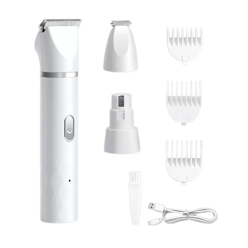 

Rechargeable Pet Haircut Machine Low Noise Multifunctional Pet Grooming Clipper 3-In-1 Cordless Pet Hair Trimmer Nail Grinding