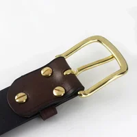 1pcs Solid Brass Belt Buckle End Bar Heel Bar Buckle Single Pin Belt Half Buckle for Leather Craft Bag Strap Jeans Webbing 6