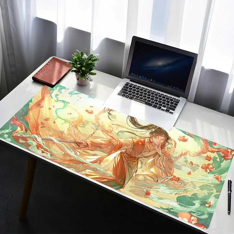 لوحة الماوس حصيرة مكتبية أنيمي Playmat الألعاب Tian Guan Ci Fu Mousepad Speed الكمبيوتر الكلاسيكي ومكتب ألعاب خزانة لوحة المفاتيح #4