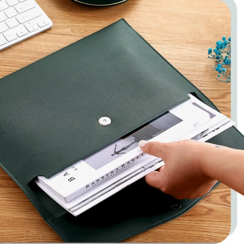 新しい多機能 A4 会議フォルダービジネス文具フォルダー革契約ファイルフォルダートラベルドキュメントフォルダー