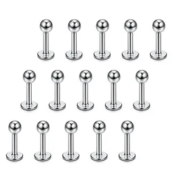 15PC/set Stainless Steel Lip Rings Labret Nose Studs Piercing Labret Monroe Nose Studs Ear Tragus Helix Earring 6/8/10mm