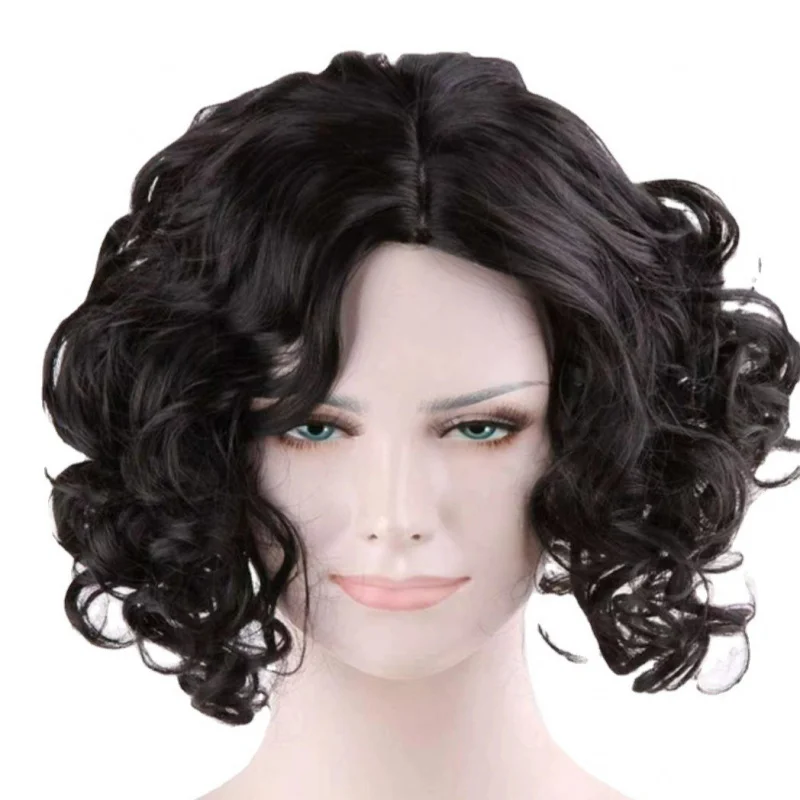

European and American Style Short , Side Part , Synthetic Hair, Small Curly Wig for Women, In S