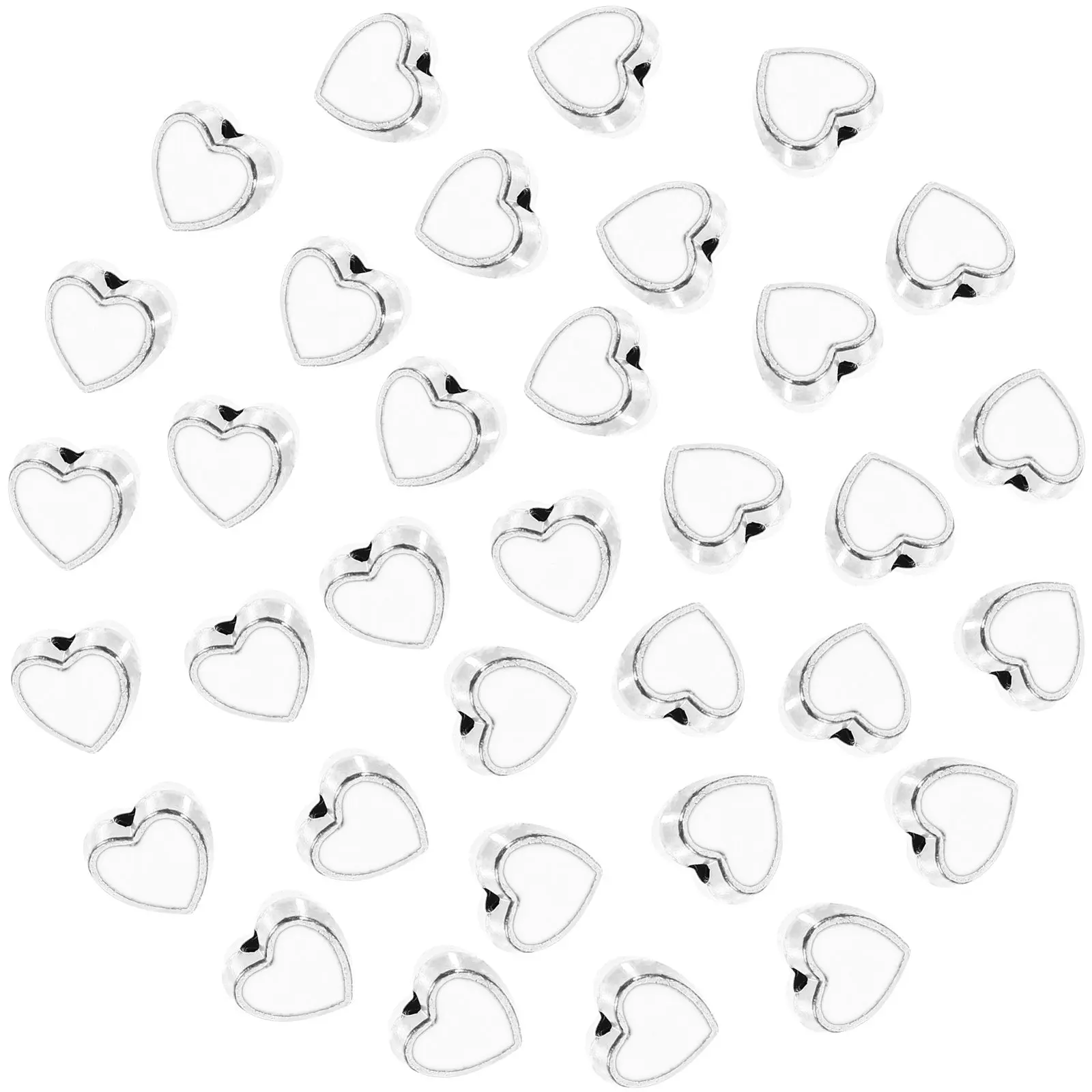 

100Pcs Alloy Spacer Beads for Jewelry Making Hole Design DIY Loose Beads Necklace Bracelet Earrings Brooch Hair Accessories