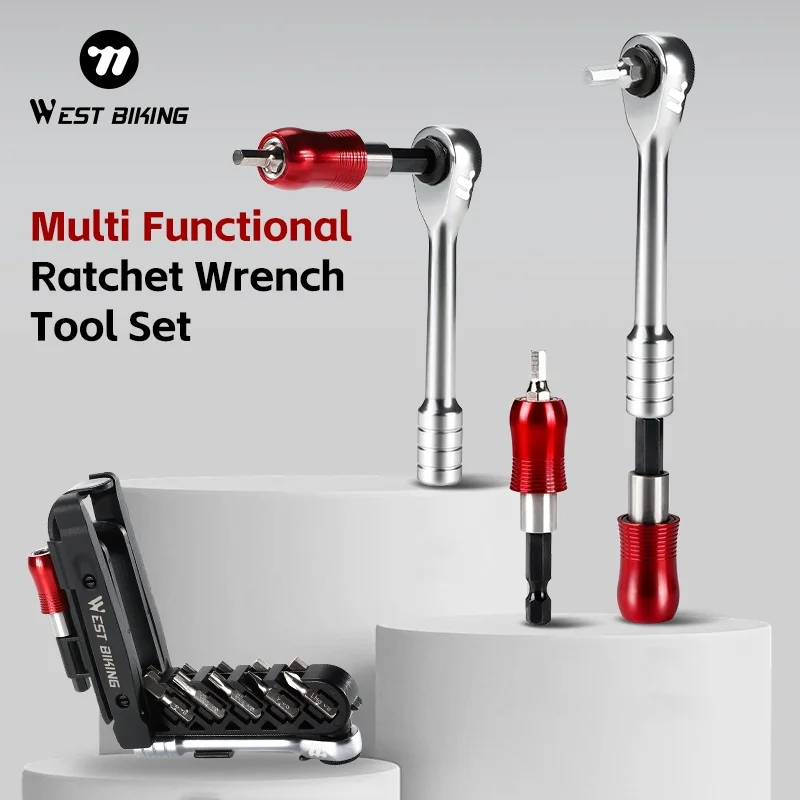 

WEST BIKING Multi-functional Wrench Tool Set Bicycle Repair Tools Kit Portable Mountain Road Bike Tools With Free Bottle Cage