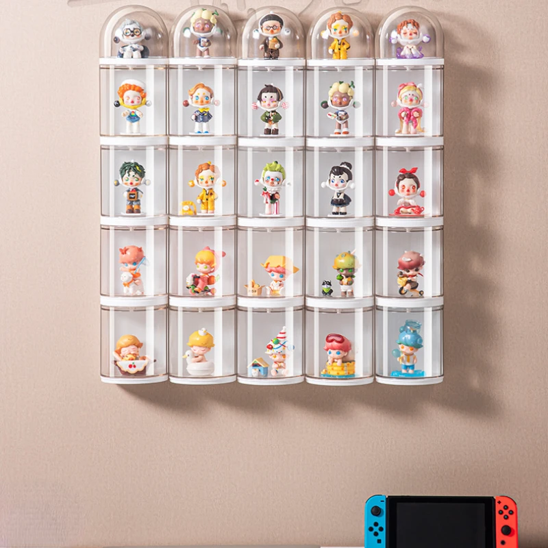 Transparent Blind Box Storage Display Handmade Doll Organizer Frame Wall Mounted Wall Cabinet