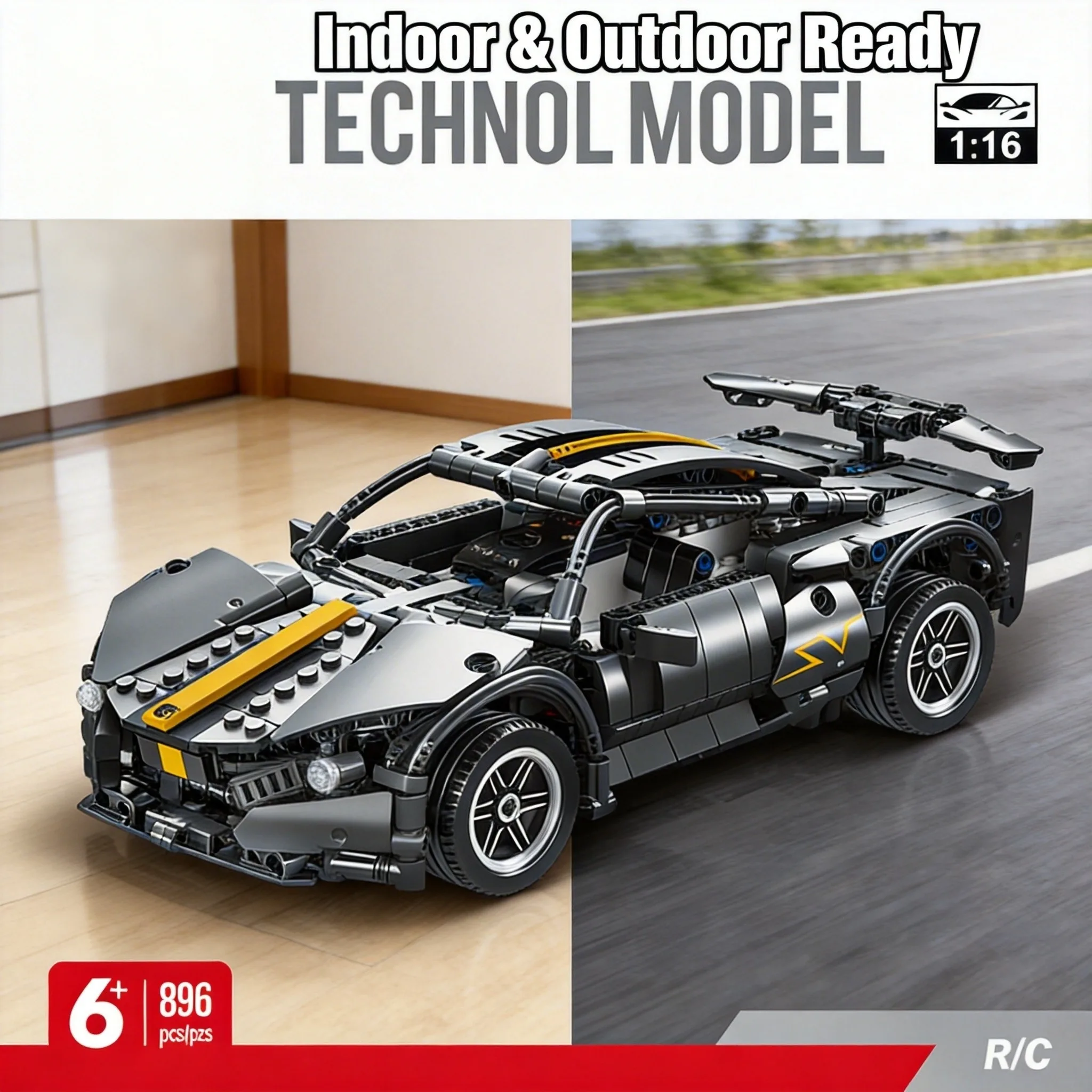 

Конструктор: Спортивный автомобиль | Модель Technic 1:16 | 896 шт. | Управление через приложение и пульт дистанционного управления | Обучающая STEM-игрушка | Возраст 6+ | Детский подарок: развивающая игрушка-хит